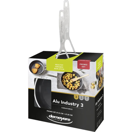 Demeyere Alu Industry 3 Ceraforce Koekenpannenset 24+28 cm doos