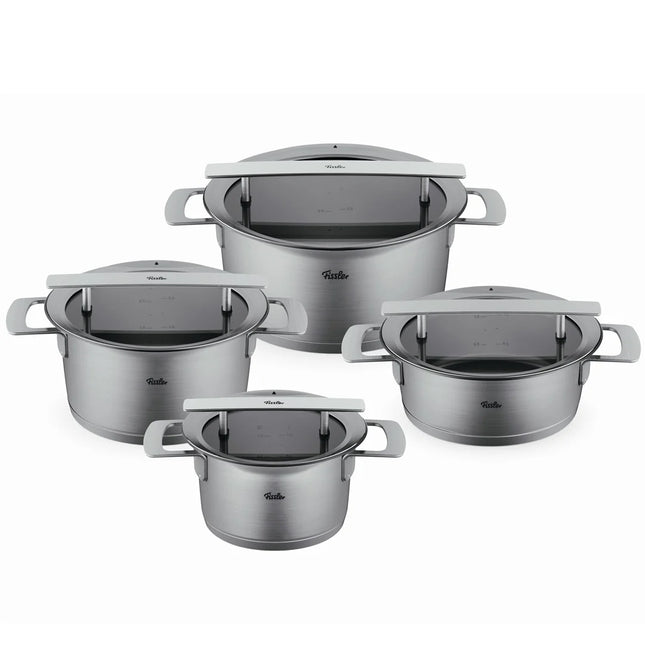 Fissler Phi Collection Pannenset met Glasdeksels, 4-delig set