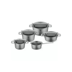 Fissler Phi Collection Pannenset met Glasdeksels, 5-delig