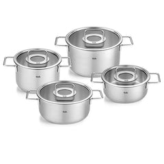 Fissler Pure Collection Pannenset met glazen deksel - 4 delig