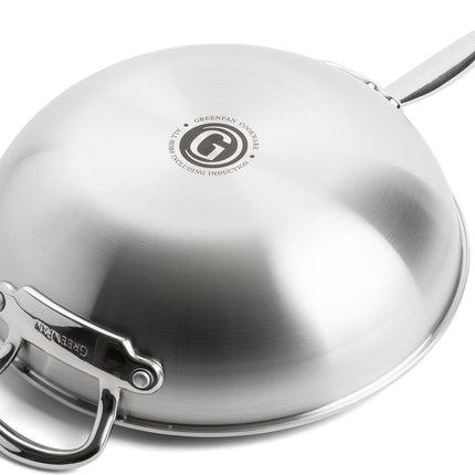 GreenPan Premiere Wok RVS 30 cm RVS