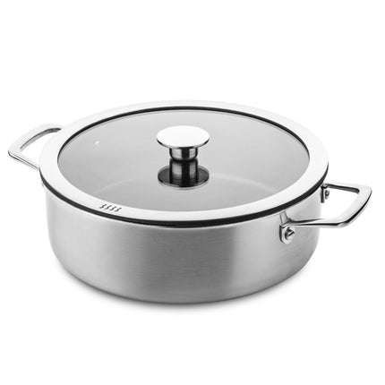 DUCQ - Braadpan - Hapjespan - Downdraft - 3-laags - 26 cm