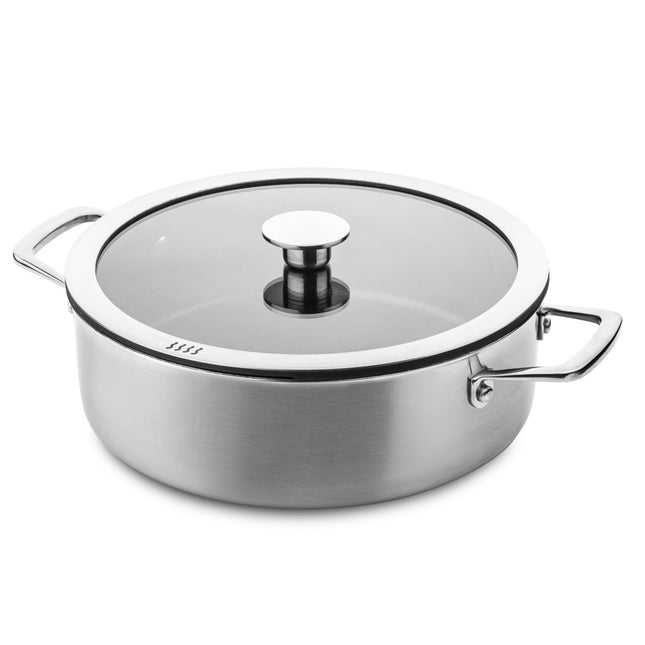 DUCQ - Braadpan - Hapjespan - Downdraft - 3-laags - 26 cm