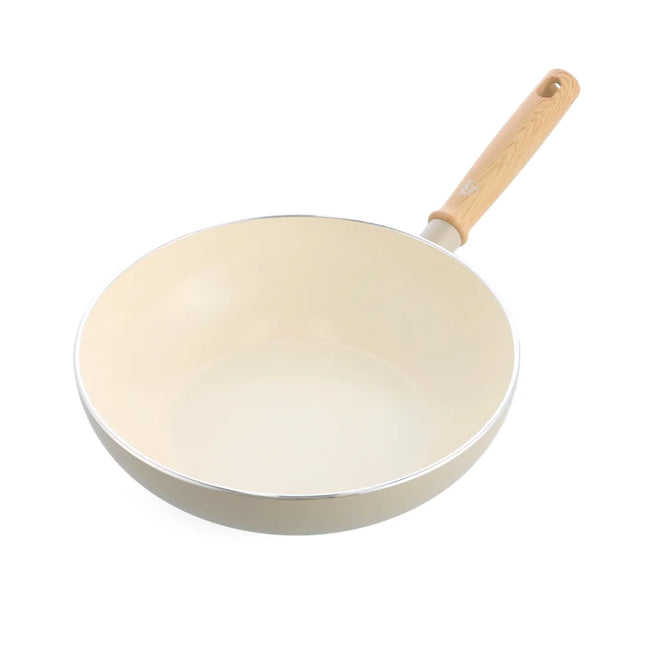 GreenChef Nordics Wokpan 28 cm Antiaanbak Crème pan
